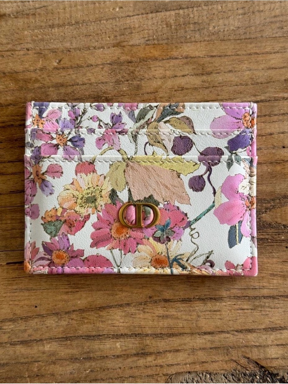 Authentic Dior Floral Card Holder